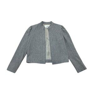 Women’s Vintage Gentry Wool Cropped Blazer Grey 1990s